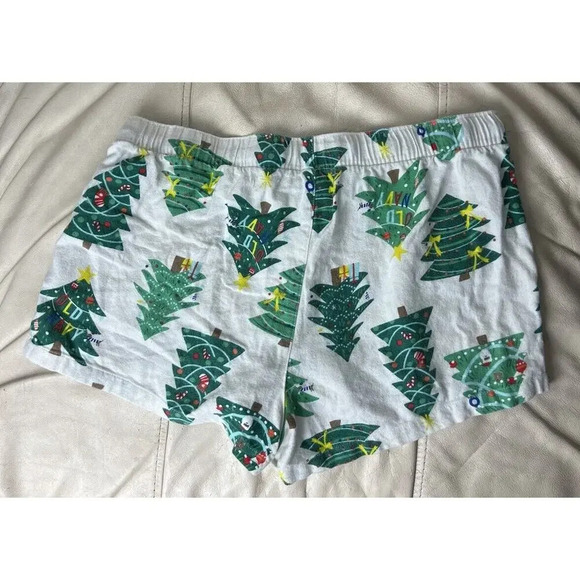Old Navy Flannel Christmas Tree Print Pajamas 3 Piece Sleep Set Holiday Women’s - Picture 13 of 16